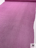 Crinkled Silk Chiffon with Lurex Pinstripes - Orchid / Gold
