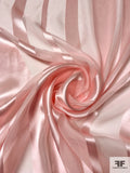 Satin Striped Burnout Silk Chiffon - Ballet Pink