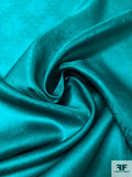 Floral Chandelier Polka Dotted Jacquard Silk Gazar - Ocean Green Turquoise