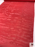 Fine Plain-Weave Solid Silk Gazar - Red