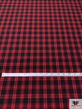 Made in Japan Plaid Cotton Shirting - Red / Black