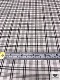 Made in Japan Plaid Cotton Voile - Off-White / Black