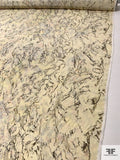Marble Grain Printed Silk Crepe de Chine - Earth Tones