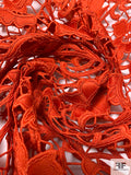 Marchesa Floral Corded Guipure Lace - Burnt Orange