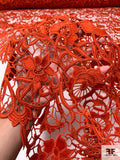 Marchesa Floral Corded Guipure Lace - Burnt Orange
