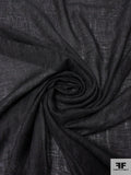 Abstract Jacquard Gauzy Silk Chiffon - Black
