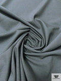 Italian Solid Stretch Wool Gabardine Suiting - Grey