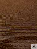 Italian Glam Wool Blend Tweed Suiting with Lurex Fibers - Brown / Saddle / Cranberry / Gold