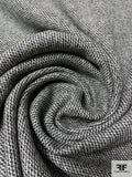 Italian Classic Soft Wool Tweed Suiting with Lurex Fibers - Black / Smokey Off-White