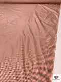 Gingham Check Yarn-Dyed Silk Taffeta - Antique Red / Light Ivory / Muted Cranberry