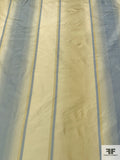 Vertical Striped Yarn-Dyed Silk Taffeta - Sky Blue / Eggnog