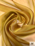 Iridescent Silk Chiffon - Antique Olivine Gold