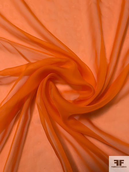 Orange Iridescent Silk Chiffon IC-082 Fabric main image 1