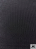 Italian Checkered-Weave Silk Faille - Black