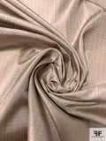 Italian Checkered-Weave Silk Faille - Beige