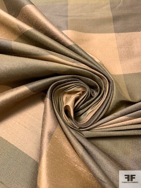 Black Gold 217 Plaid Silk Shantung main image 1