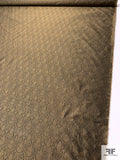 Regal Paisley Woven Jacquard Silk Brocade - Antique Gold / Dark Taupe / Black