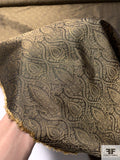 Regal Paisley Woven Jacquard Silk Brocade - Antique Gold / Dark Taupe / Black