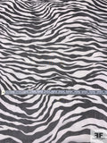 Tiger Printed Silk Chiffon - Black / Silk-White