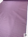 Dot Grid Silk Necktie Jacquard Brocade - Dusty Rose / Magenta / Purple