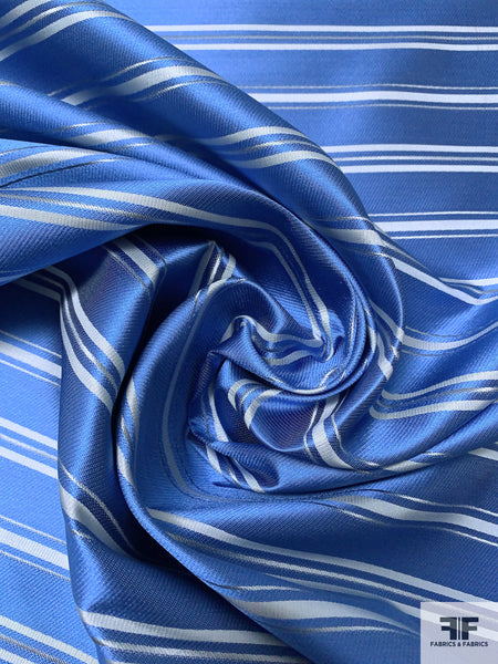 Fabric Polyester Jacquard; RT7412E-004 Tiger Stripe, French blue