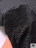 Pleated Shiny Knit - Black