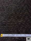 Anna Sui Italian Novelty Pleated Metallic Organza - Black