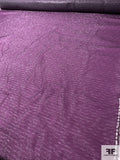 Anna Sui Italian Novelty Pleated Metallic Organza - Mardi Gras Purple