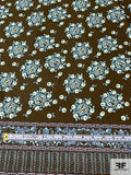 Anna Sui Floral-Inspired Printed Cotton Voile Panel - Army Green / Baby Blue / Light Mint / Dusty Purple