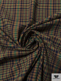 Lela Rose Plaid Yarn-Dyed Cotton - Ochre-Khaki / Navy / Green