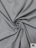 Lela Rose Italian Micro Gingham Check Ponte Knit - Grey / Black / Off-White