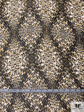Argyle Jaguar Printed Silk Chiffon - Butter Yellow / Black / Off-White