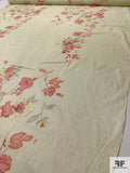 Feminine Floral Printed Cotton Voile - Coral / Pink / Yellow / Sugar Cookie