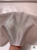 J Mendel Lurex Pinstriped Silk Chiffon - Blush / Silver