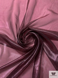 J Mendel Italian Solid Lamé Silk Chiffon - Wine Purple