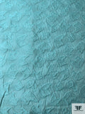 Butterflies Textured Organza Cloqué - Turquoise / Black
