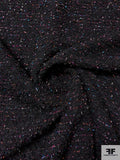 J Mendel Italian Jacket Weight Bouclé Tweed with Lurex Fibers - Black