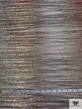 J Mendel Italian Glam Foil Printed Pleated Tulle - Black / Gold / Pink