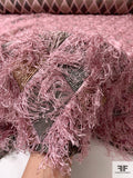 J Mendel Italian Novelty Brocade with Fringe - Pink / Rose Gold / Black / Taupe