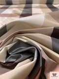 Plaid Yarn-Dyed Silk Taffeta - Beige / Ivory / Cherry Brown / Black