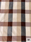 Plaid Yarn-Dyed Silk Taffeta - Beige / Ivory / Cherry Brown / Black