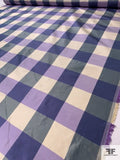 Plaid Yarn-Dyed Silk Taffeta - Purple / Lavender / Grey / Beige