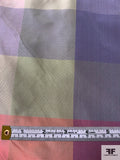 Plaid Yarn-Dyed Silk Taffeta - Purples / Pinks / Greys