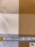 Plaid Yarn-Dyed Silk Taffeta - Greys / Khaki Gold / Tans