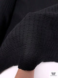 Italian Prabal Garung Novelty Wool Knit with Mesh Effect - Black