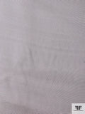 Italian Horizontal Striped Seersucker Printed Silk Chiffon - Off-White / Dark Grey