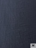 Crinkled Linen Look Poly-Cotton - Earthy Navy
