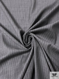 Italian Striped Super 120s Wool Suiting with Fused Back - Grey / Light Grey