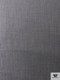 Italian Striped Super 120s Wool Suiting with Fused Back - Grey / Light Grey