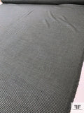Italian Micro Box Grid Slightly Textured Wool Suiting - Light Grey / Black